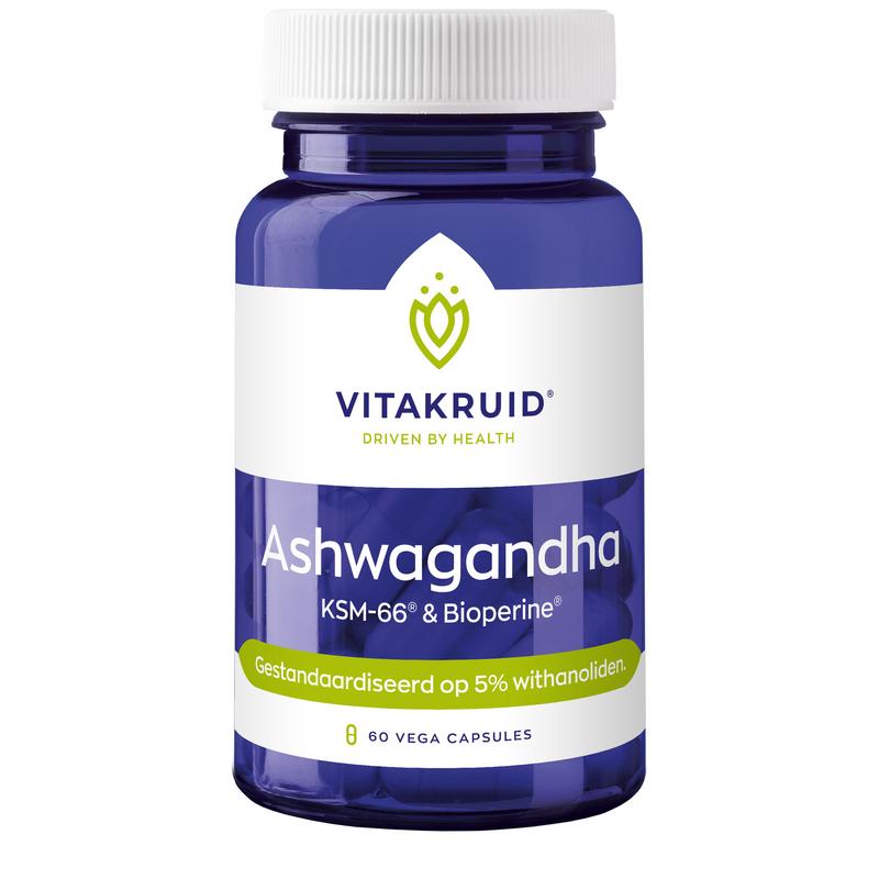 Vitakruid Ashwagandha KSM-66 & bioperine 60 capsules - NowVitamins - Vitakruid - 8717438691305