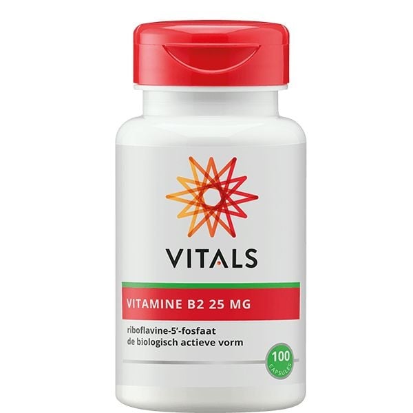 Vitamine B2 riboflavine-5’-fosfaat 25 mg - NowVitamins - Vitals - 8716717003365