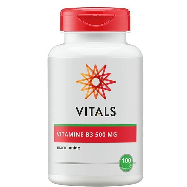 Vitamine B3 niacinamide 500 mg - NowVitamins - Vitals - 8716717002160