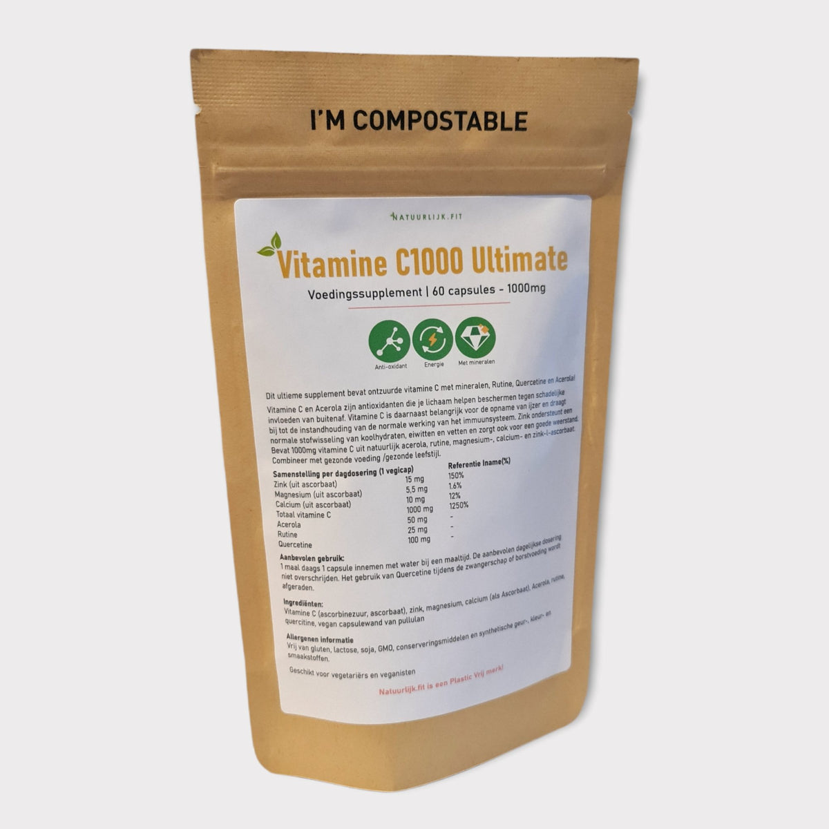 Vitamine C 1000 - Ultimate - NowVitamins - Natuurlijk.fit - 7141225585057
