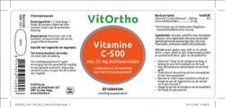 Vitamine C-500 met 25 mg Bioflavonoïden - NowVitamins - VitOrtho - 8717056140926