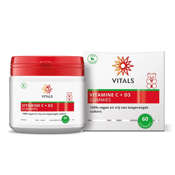 Vitamine C + D3 gummies - NowVitamins - Vitals - 8716717004003