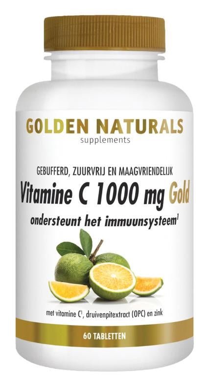 Vitamine C1000 mg gold - NowVitamins - Golden Naturals - 8718164643446