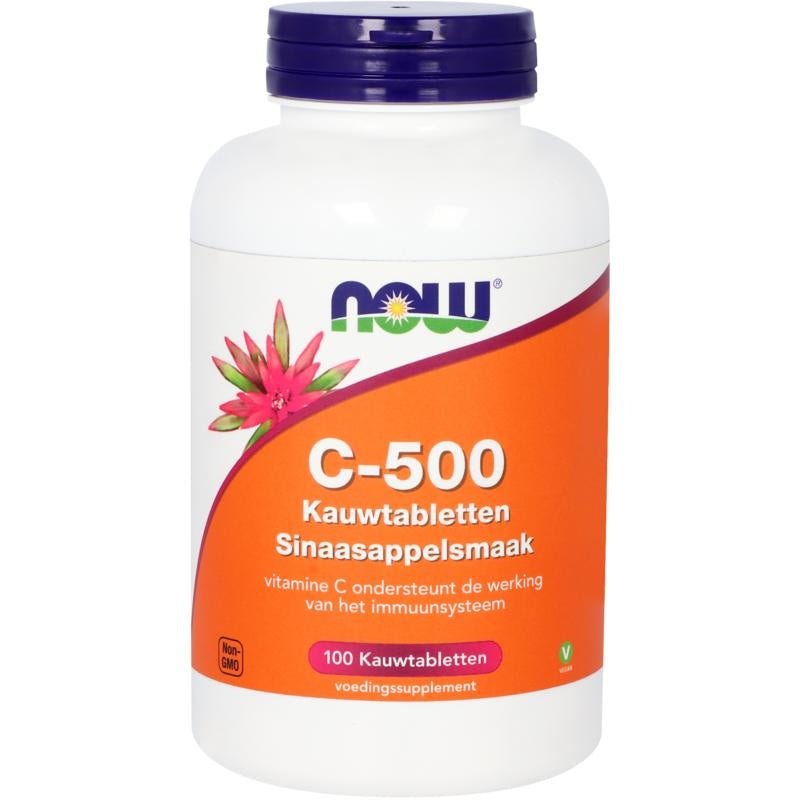 Vitamine C500 Kauwtabletten Sinaasappelsmaak - NowVitamins - NOW Foods - 733739102461