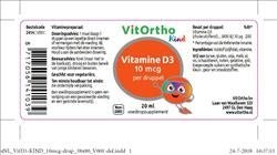 Vitamine D3 10 mcg - NowVitamins - VitOrtho - 8717056141039