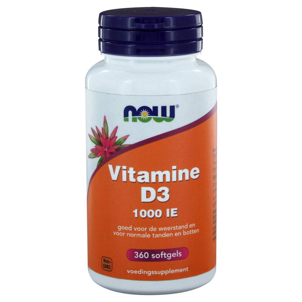 Vitamine D3 1000 IE 360 softgels - NowVitamins - NOW Foods - 733739146335