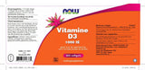 Vitamine D3 1000 IE 360 softgels - NowVitamins - NOW Foods - 733739146335