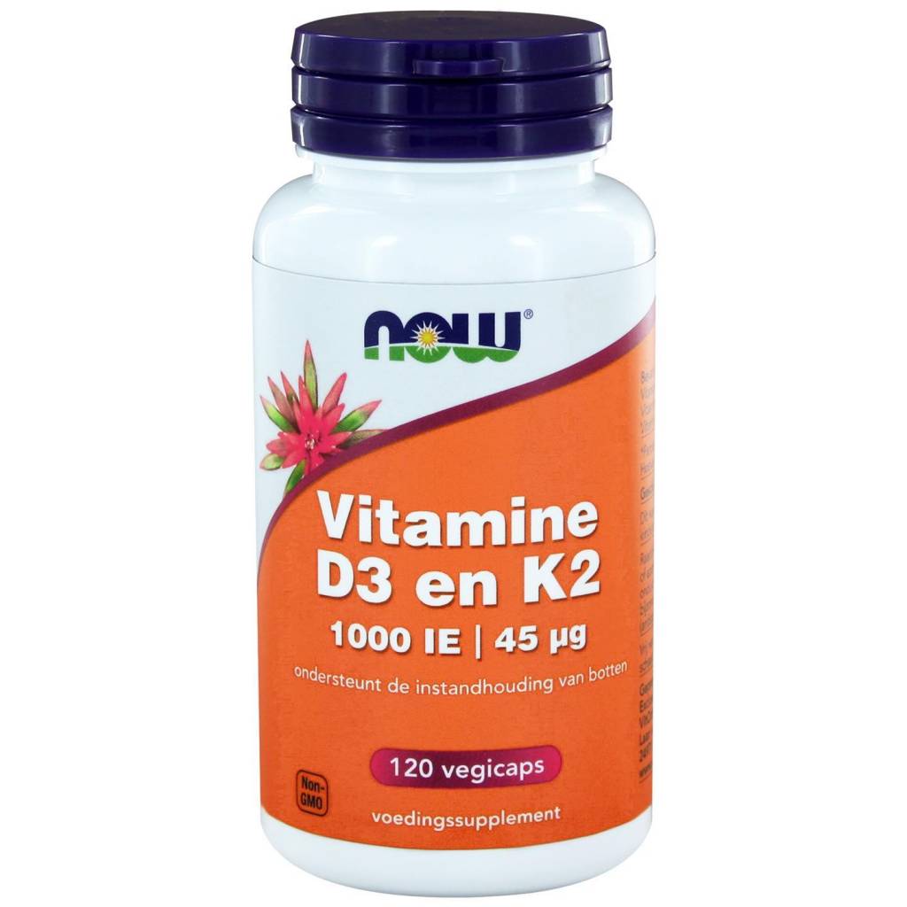 Vitamine D3 1000 IE & Vitamine K2 - NowVitamins - NOW Foods - 733739145567