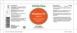 Vitamine D3 1000 IE - NowVitamins - VitOrtho - 8717056140902