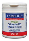 Vitamine D3 1000IE 25 mcg vegan - NowVitamins - Lamberts - 5055148412890