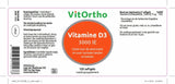 Vitamine D3 3000 IE - NowVitamins - VitOrtho - 8717056140278