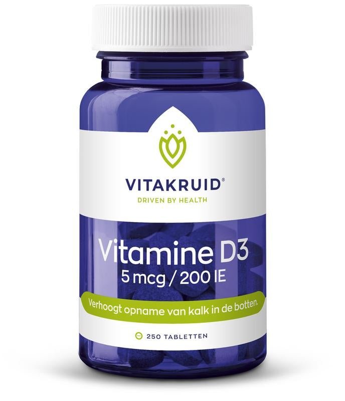 Vitamine D3 5 mcg - NowVitamins - Vitakruid - 8717438690131