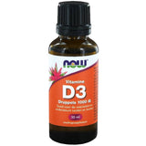 Vitamine D3 druppels 1000 IE - NowVitamins - NOW Foods - 733739145550