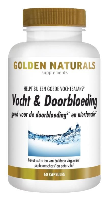 Vocht & doorbloeding - NowVitamins - Golden Naturals - 8718164647413