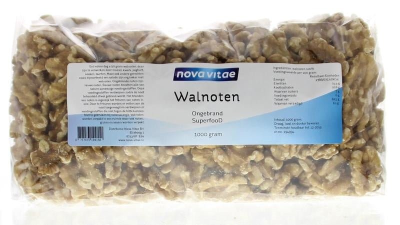 Walnoten ongebrand raw - NowVitamins - Nova Vitae - 8717473104150