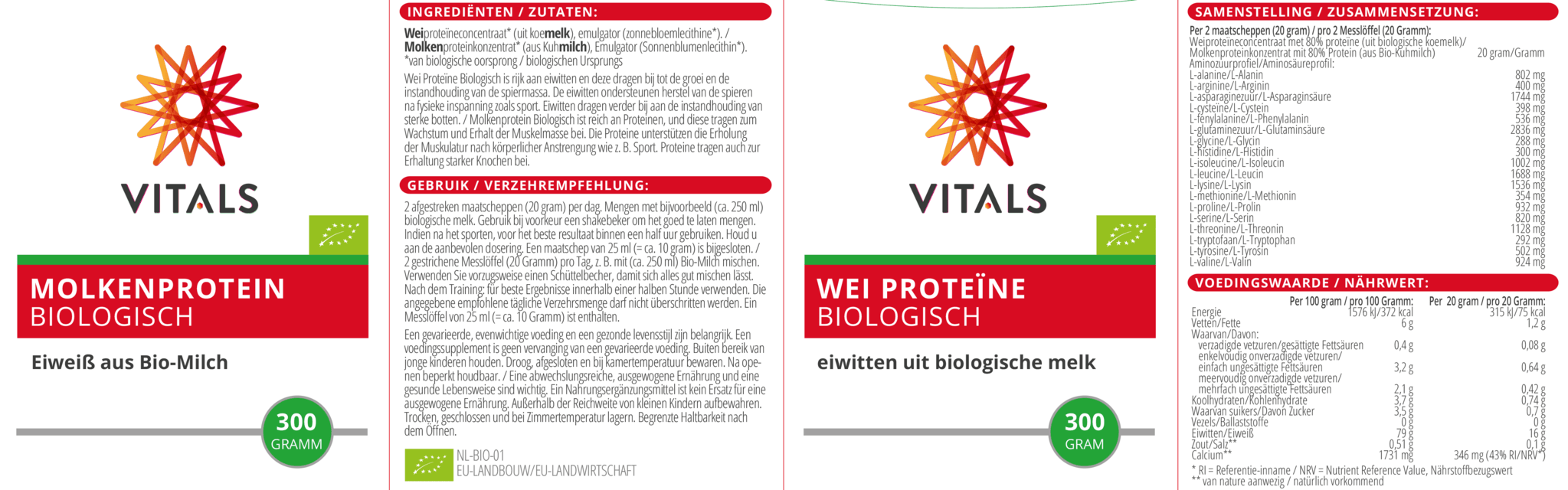 Wei proteine bio - NowVitamins - Vitals - 8716717003709