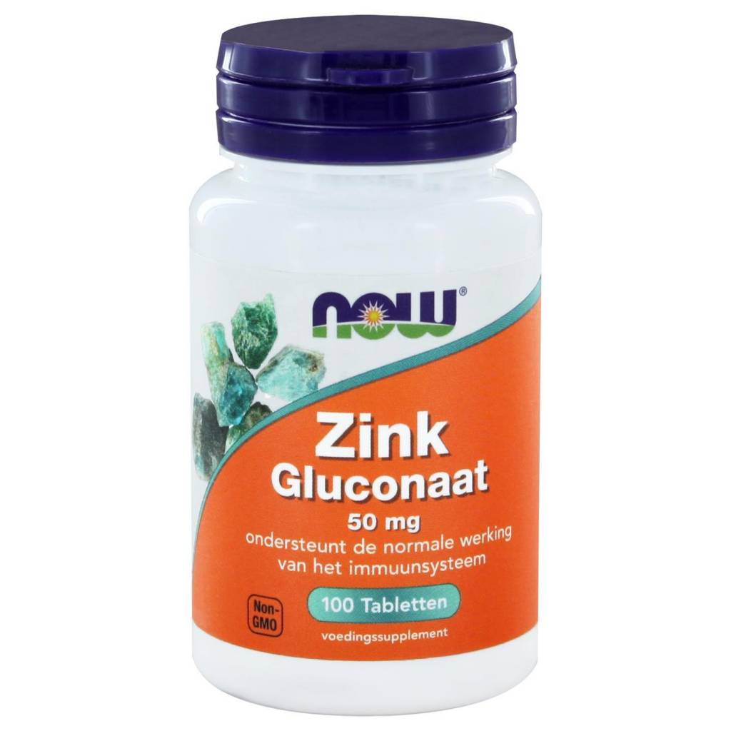 Zink Gluconaat 50 mg - NowVitamins - NOW Foods - 733739100658