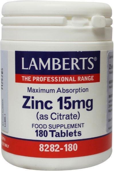 Zink (zinc) citraat 15 mg - NowVitamins - Lamberts - 5055148404000